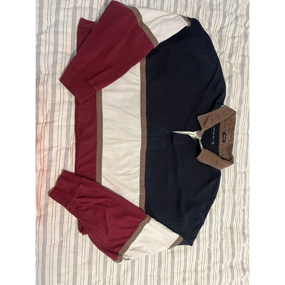 Vintage Abercrombie & Fitch Colorblock Long Sleeved Rugby Polo Men’s Size XXL - Picture 5 of 8